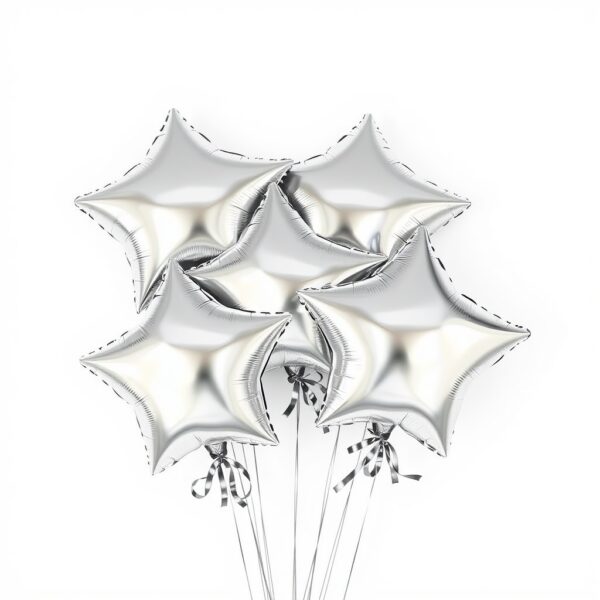 Silver Star Foil Balloons